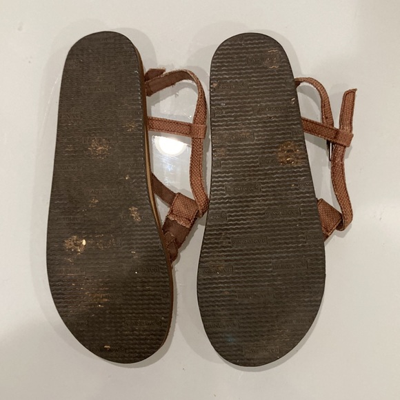 Rainbow Hemp Braided T-Strap Sandal Ladies medium - Picture 4 of 5